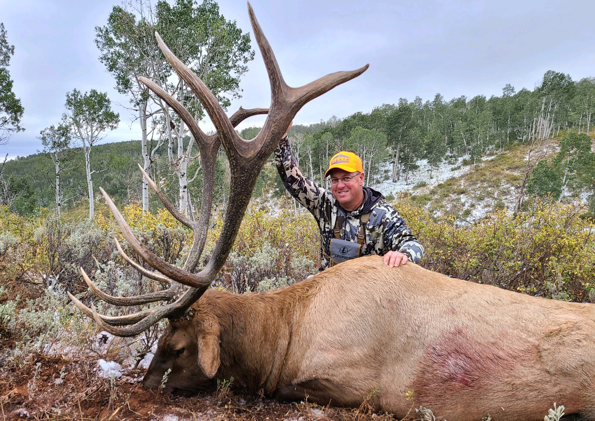 Matthew Wood and His Prize Elk